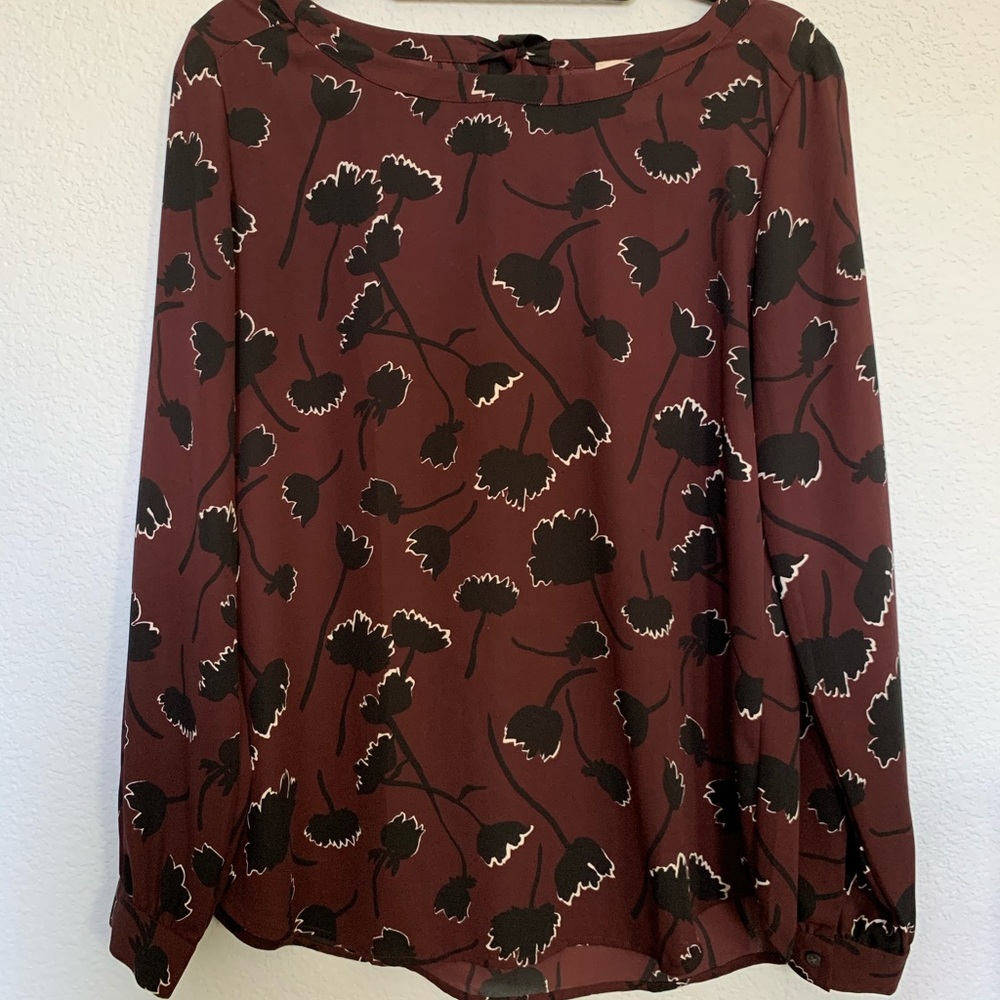 LOFT Floral Pattern Blouse
